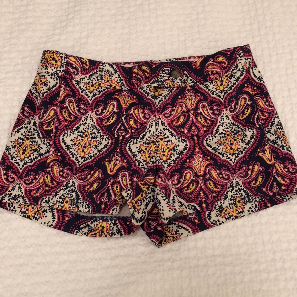 J. crew city fit paisley shorts - size 2